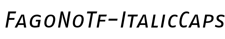 FagoNoTf-ItalicCaps font preview