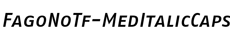 FagoNoTf-MedItalicCaps font preview