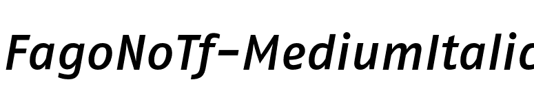 FagoNoTf-MediumItalic font preview