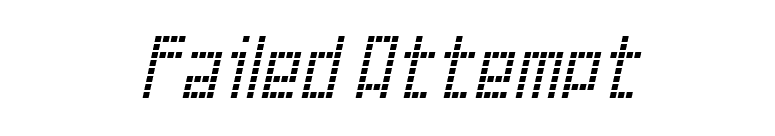 Failed Attempt font preview