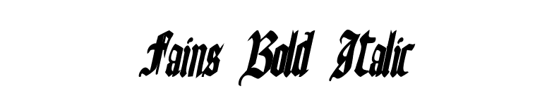 Fains Bold Italic font preview