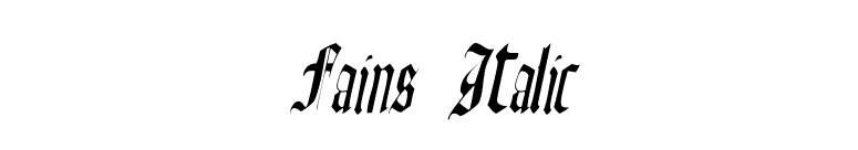 Fains Italic font preview