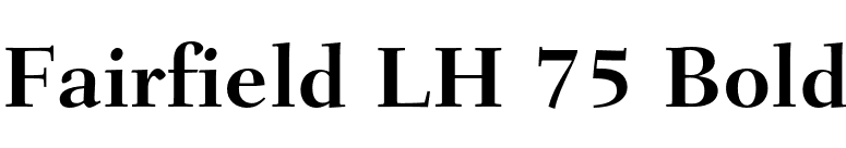 Fairfield LH 75 Bold font preview