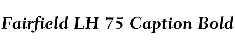 Fairfield LH 75 Caption Bold font preview