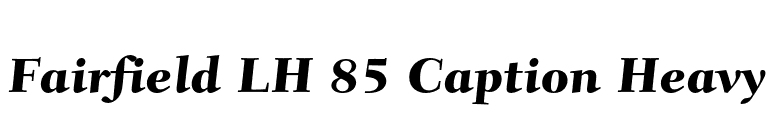 Fairfield LH 85 Caption Heavy font preview