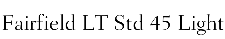 Fairfield LT Std 45 Light font preview