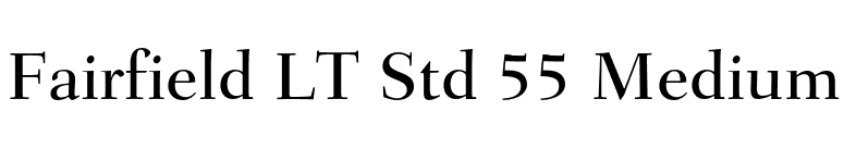 Fairfield LT Std 55 Medium font preview