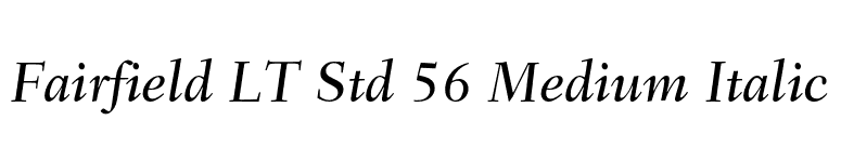 Fairfield LT Std 56 Medium Italic font preview