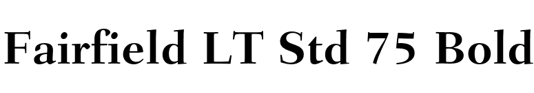 Fairfield LT Std 75 Bold font preview