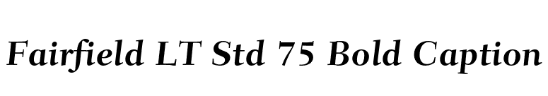 Fairfield LT Std 75 Bold Caption font preview