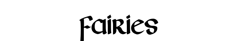 Fairies font preview