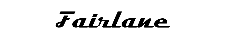 Fairlane font preview