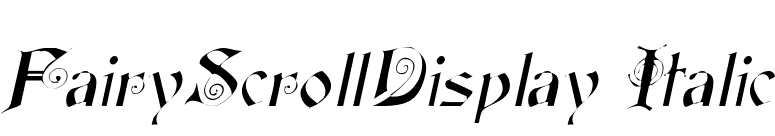 FairyScrollDisplay Italic font preview