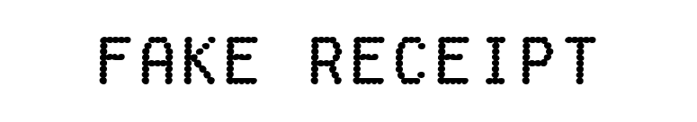 Fake Receipt font preview