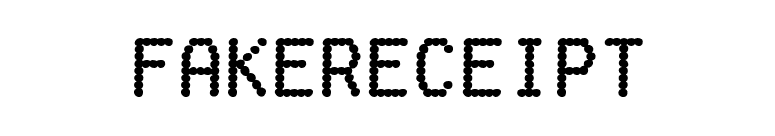 FakeReceipt font preview
