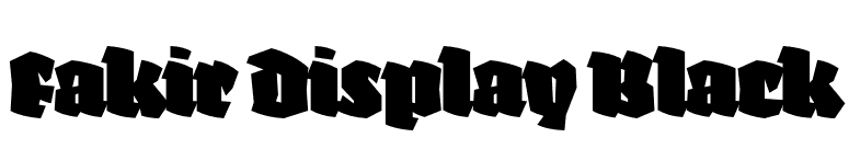 Fakir Display Black font preview