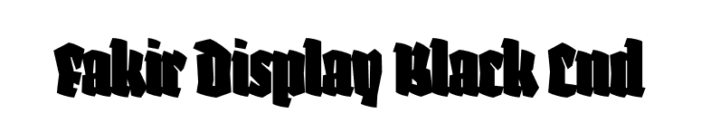 Fakir Display Black Cnd font preview
