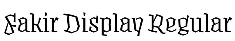 Fakir Display Regular font preview