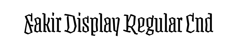 Fakir Display Regular Cnd font preview