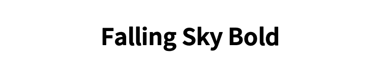 Falling Sky Bold font preview