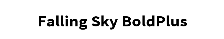 Falling Sky BoldPlus font preview