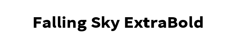 Falling Sky ExtraBold font preview