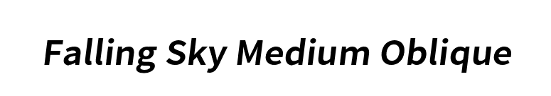 Falling Sky Medium Oblique font preview