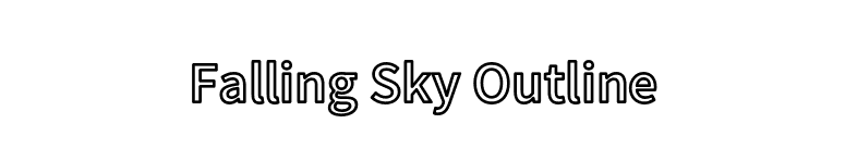 Falling Sky Outline font preview