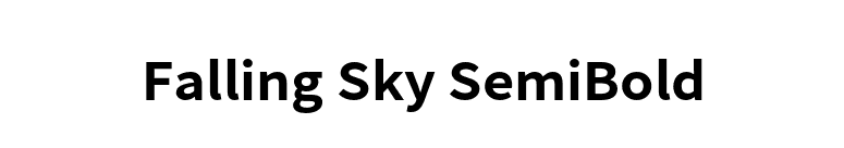 Falling Sky SemiBold font preview