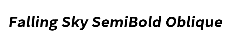 Falling Sky SemiBold Oblique font preview