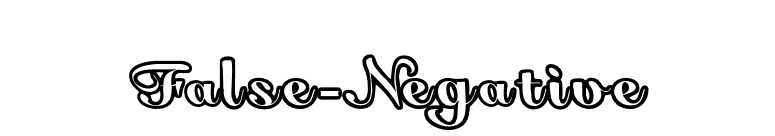 False-Negative font preview