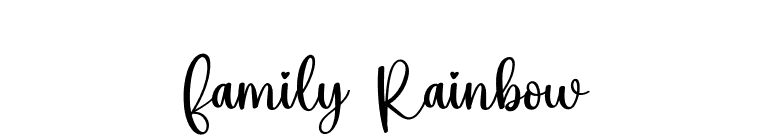 Family Rainbow font preview