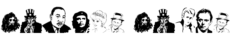 Famous Faces font preview