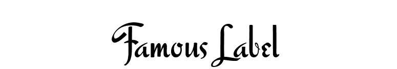 Famous Label font preview