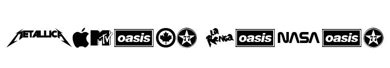 Famous Logos font preview
