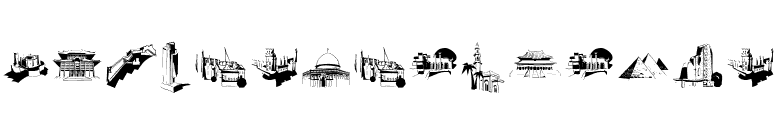 FamousBuildings font preview
