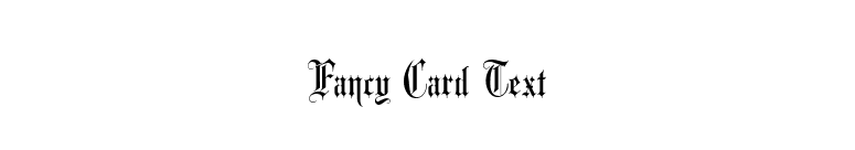 Fancy Card Text font preview