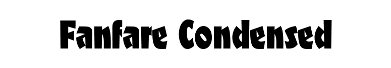 Fanfare Condensed font preview