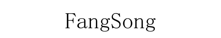 FangSong font preview
