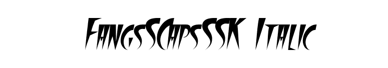 FangsSCapsSSK Italic font preview