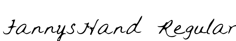 FannysHand Regular font preview