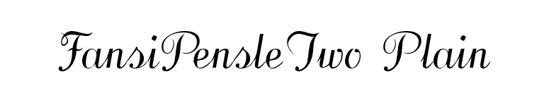 FansiPensleTwo Plain font preview