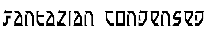Fantazian Condensed font preview