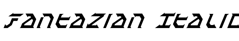 Fantazian Italic font preview