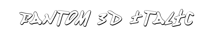 Fantom 3D Italic font preview