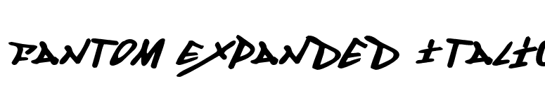 Fantom Expanded Italic font preview