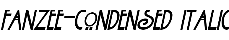 Fanzee-Condensed Italic font preview