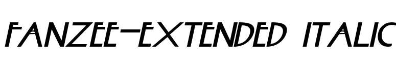 Fanzee-Extended Italic font preview