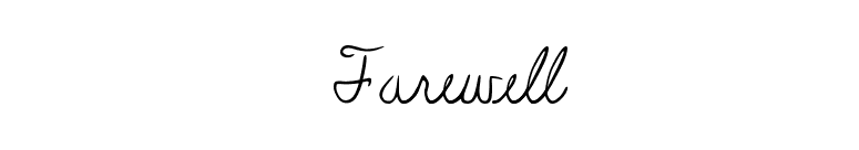 Farewell font preview