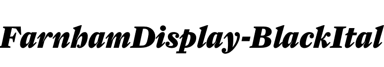 FarnhamDisplay-BlackItal font preview